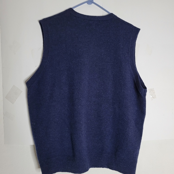Mens Gap 100% Lambswool Navy V-neck Sweater Vest Size XL - Picture 6 of 6
